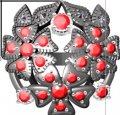 Серебряное кольцо ALEXANDRE VASSILIEV с гранатом и марказитами Swarovski