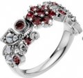 Серебряное кольцо ALEXANDRE VASSILIEV с гранатом и марказитами Swarovski