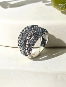 Серебряное кольцо ALEXANDRE VASSILIEV с топазами