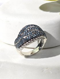 Серебряное кольцо ALEXANDRE VASSILIEV с топазами